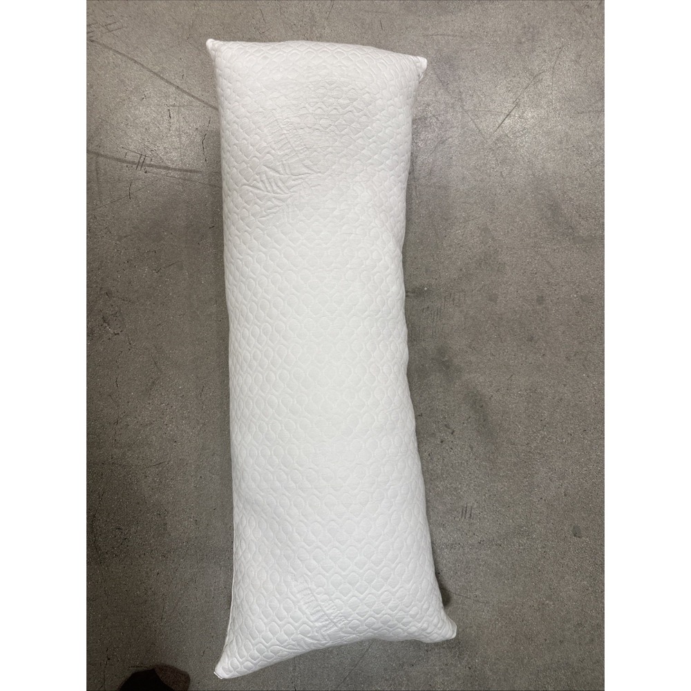 Rainmr Shredded Memory Foam Full Body Pillow Long Hug White Cover New W/O Tags - Picture 4 of 7